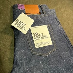 NWT Unbranded Brand 18oz Men’s Selvedge Denim Neppy Wash Size 38